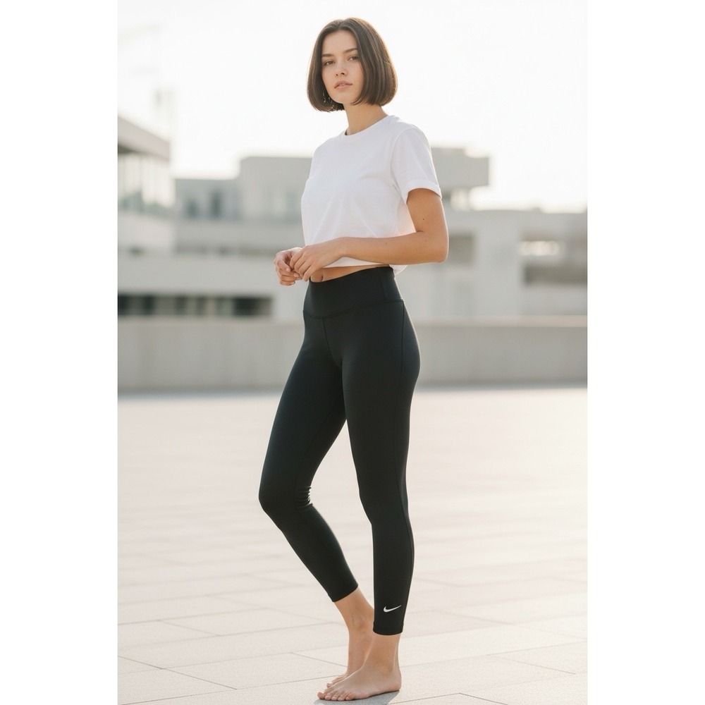 Nike Dri-FIT Girls Large Black High Rise Athletic Leggings Youth